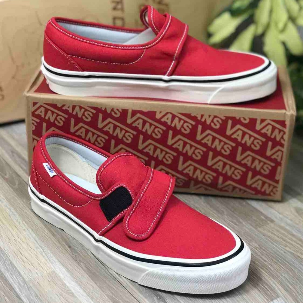 VANS SLIP On V DX Anaheim Factory OG Red Canvas W - Picture 7 of 8